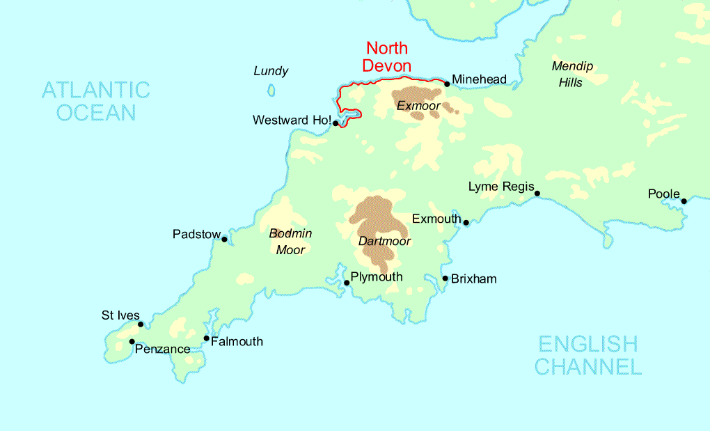 North Devon Trail Running map